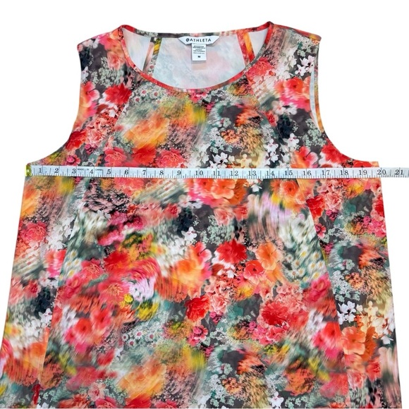 Athleta refined zephyr tank top renewed bloom floral pink sleeveless Medium - Picture 7 of 8